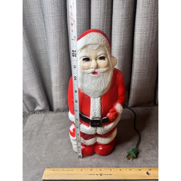 Santa Christmas Blow Mold VTG Union Products 1968 Cord Read Works 14” - Picture 3 of 15